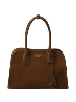 Prada: Коричневая сумка-шоппер 