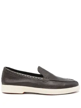 Santoni: Коричневые лоферы 