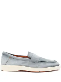 Santoni: Голубые туфли 