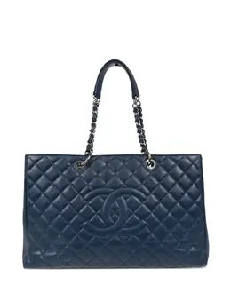 CHANEL Pre-Owned: Голубая сумка-шоппер 