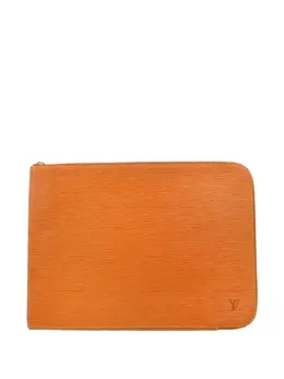 Louis Vuitton Pre-Owned: Оранжевый клатч 