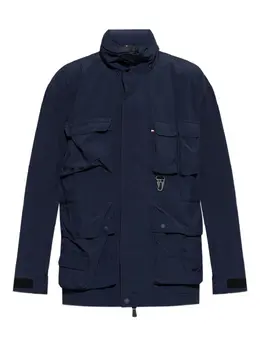 Moncler Grenoble: Синее пальто 