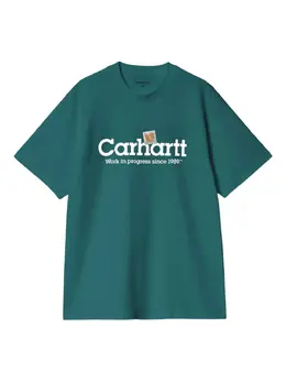 Carhartt WIP: Зелёная футболка  Script