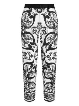 Dolce & Gabbana: Брюки  Majolica с принтом