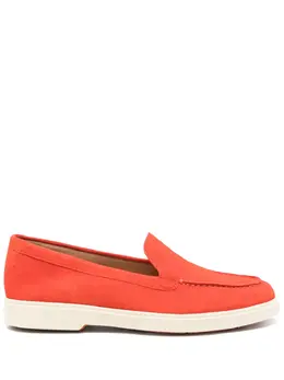 Santoni: Оранжевые лоферы 