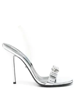 Versace Pre-Owned: Серебристые сандалии 
