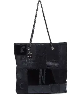 CHANEL Pre-Owned: Чёрная сумка-шоппер 