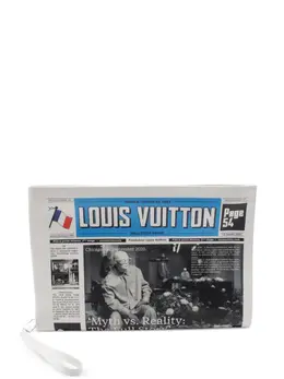 Louis Vuitton Pre-Owned: Белый клатч 