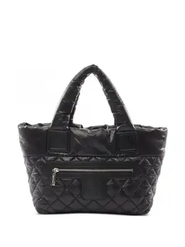 CHANEL Pre-Owned: Чёрная сумка-шоппер 