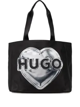 HUGO: Красная сумка-шоппер 