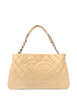 CHANEL Pre-Owned: Бежевая сумка-шоппер 