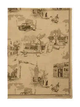 Burberry: Бежевый шарф  London