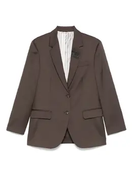 Brunello Cucinelli: Коричневый жакет 