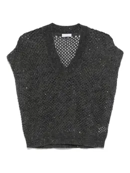 Brunello Cucinelli: Топ с v-образным вырезом 