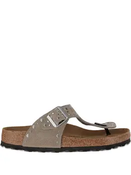 Birkenstock: Бежевые сандалии 