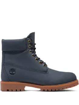 Timberland: Синие ботинки 