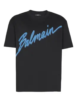 Balmain: Голубая футболка 