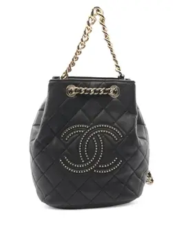 CHANEL Pre-Owned: Чёрный рюкзак 