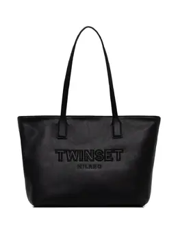 TWINSET: Чёрная сумка-шоппер 