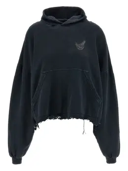 Balenciaga: Чёрная толстовка 