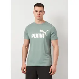 PUMA: Зелёная футболка  Ess