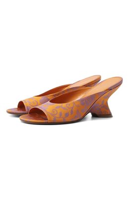 Dries Van Noten: Оранжевые сабо 