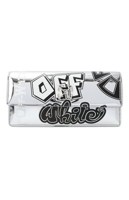 Off-White: Серебристая сумка  Jitney