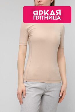 Calvin Klein: Бежевая футболка 