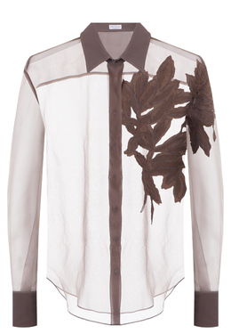 BRUNELLO CUCINELLI: Коричневая рубашка 