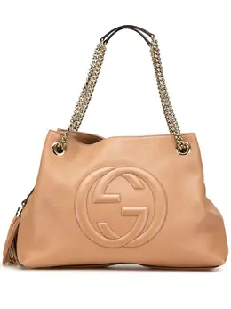 Gucci Pre-Owned: Коричневая сумка-шоппер 