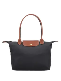 Longchamp: Чёрная сумка-шоппер  Le Pliage Original