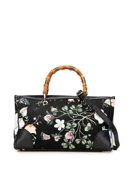 Gucci Pre-Owned: Сумка-шоппер с растительным принтом 