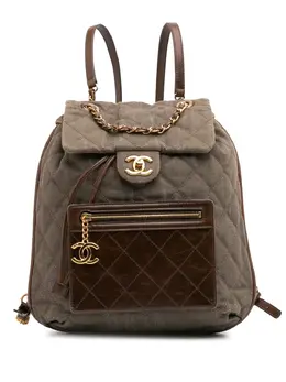 CHANEL Pre-Owned: Зелёный рюкзак 