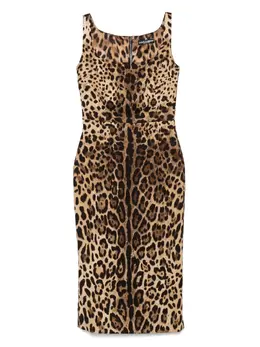 Dolce & Gabbana Pre-Owned: Платье с леопардовым принтом 