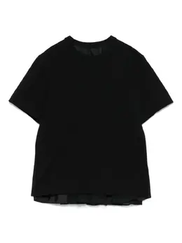 sacai: Чёрная футболка 