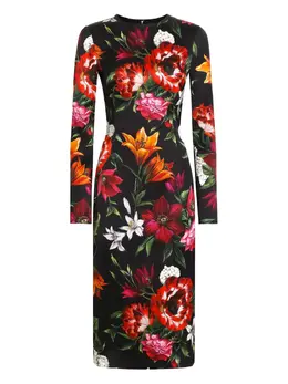 Dolce & Gabbana: Платье с растительным принтом 