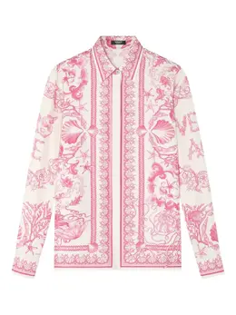 Versace: Рубашка  Barocco с принтом