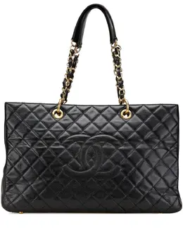 CHANEL Pre-Owned: Чёрная сумка-шоппер 