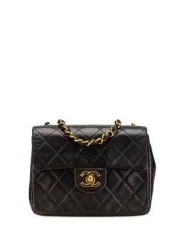 CHANEL Pre-Owned: Чёрная сумка через плечо 