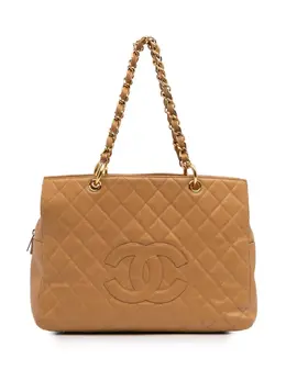 CHANEL Pre-Owned: Коричневая сумка-шоппер 