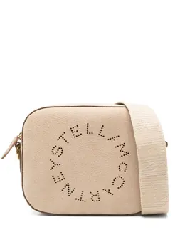 Stella McCartney: Бежевая сумка  Stella Logo