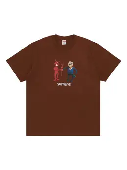 Supreme: Коричневая футболка 