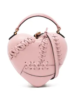 Moschino: Розовая сумка через плечо 