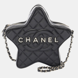 Chanel: Чёрная сумка через плечо 