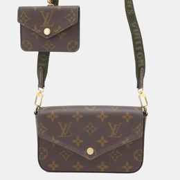 Louis Vuitton: Зелёная сумка  Pochette