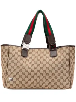 Gucci Pre-Owned: Коричневая сумка-шоппер 
