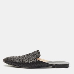 Bottega Veneta: Чёрные сабо  Intrecciato
