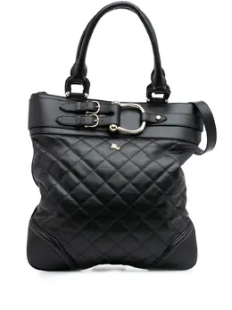 Burberry Pre-Owned: Чёрная сумка-шоппер 