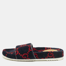 Gucci: Синие сандалии  GG