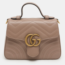 Gucci: Бежевая сумка  GG Marmont